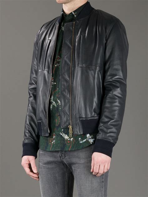 givenchy blue leather jacket|givenchy puffer jacket.